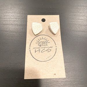 Hygge Camp Studio Handmade Clay Art Deco Geometric Earrings NWT